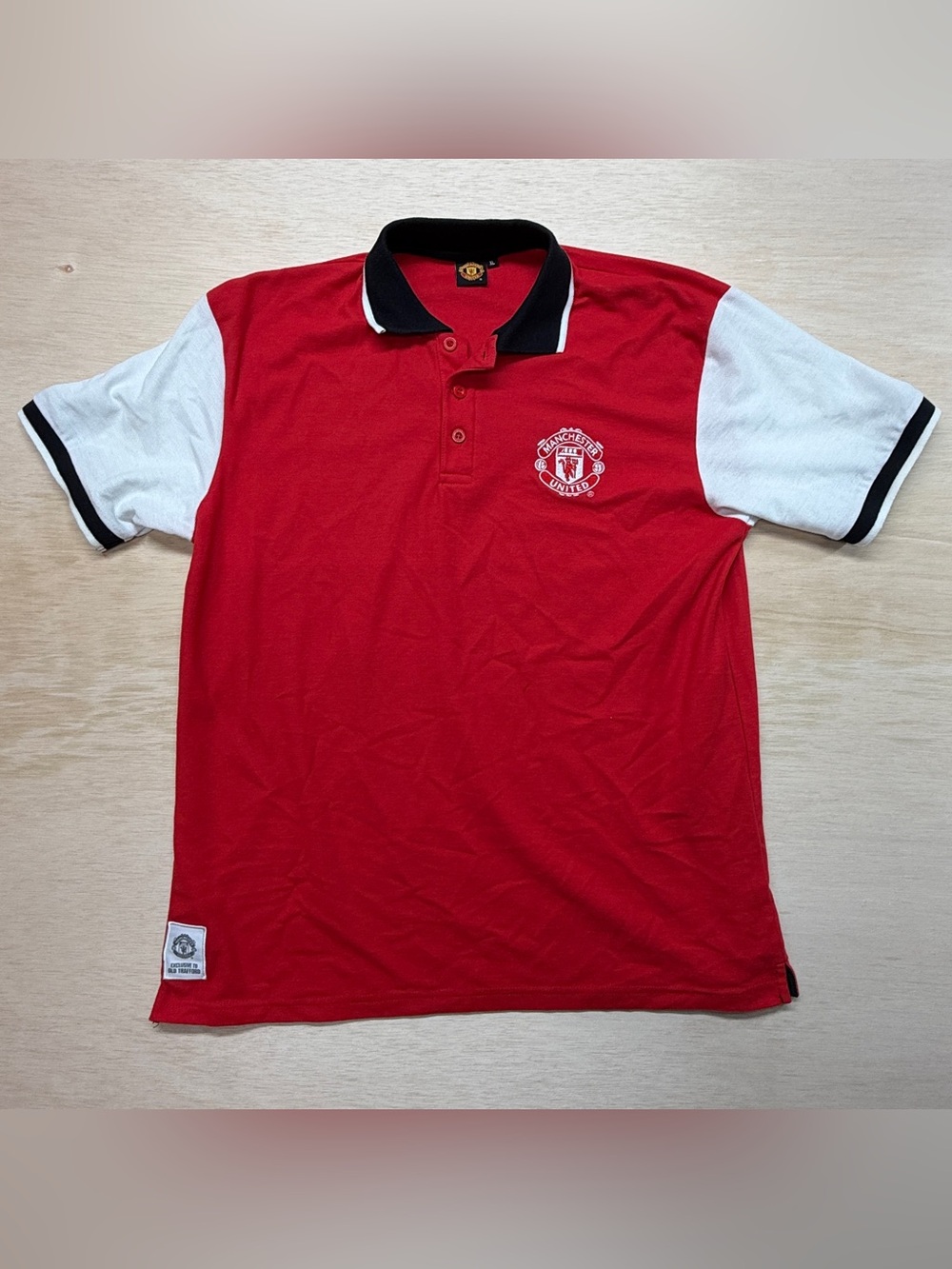 MANCHESTER UNITED SOCCER FOOTBALL POLO SHIRT OFFICIAL  SIZE XL RED